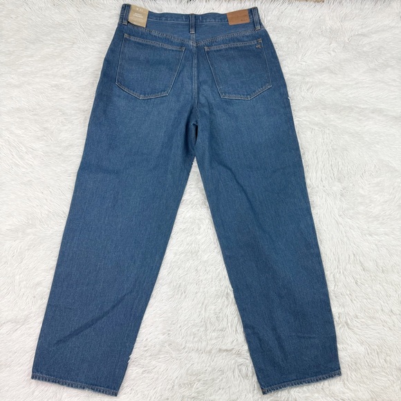Madewell Baggy Straight Jeans in Dark Worn Indigo Wash high waisted relaxed fit - Picture 13 of 13